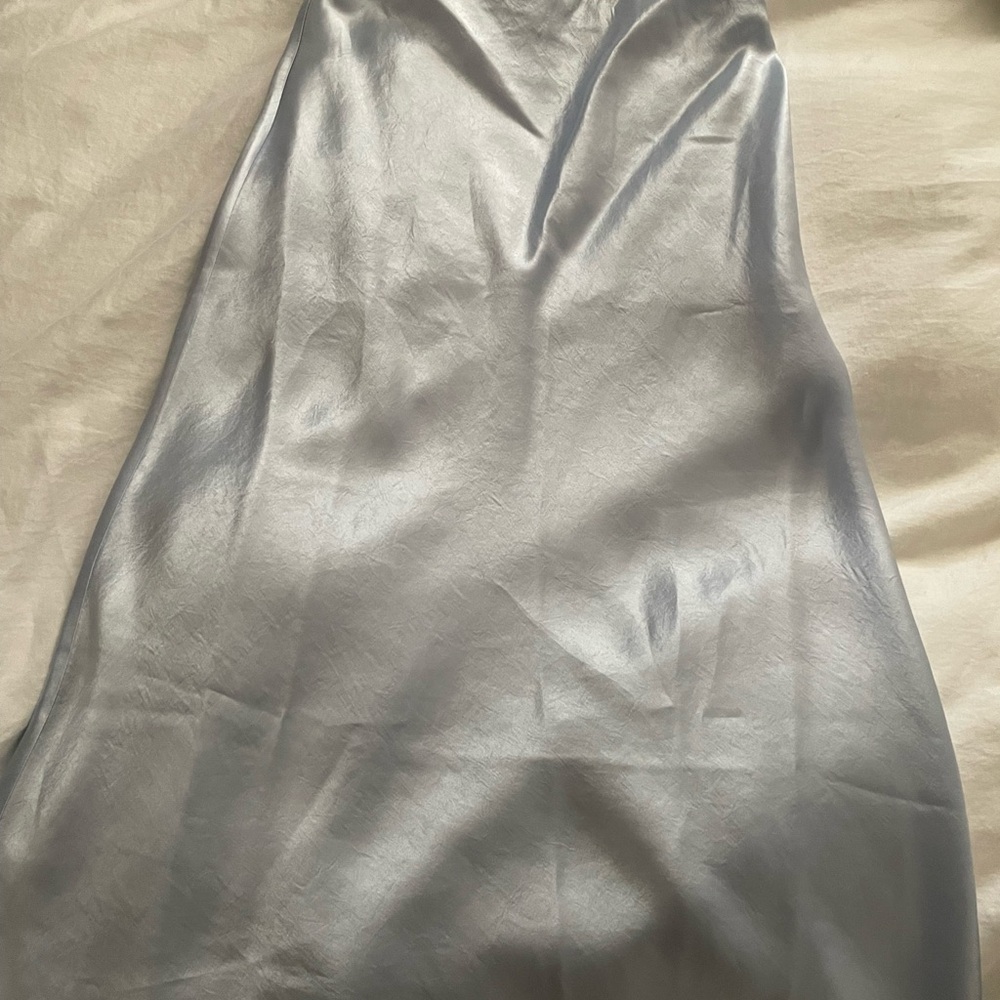 Silky Silver Slip Skirt